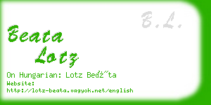 beata lotz business card